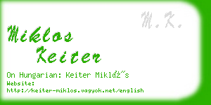 miklos keiter business card